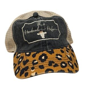The Handmade Heifer Leopard Ponytail Cap NEW